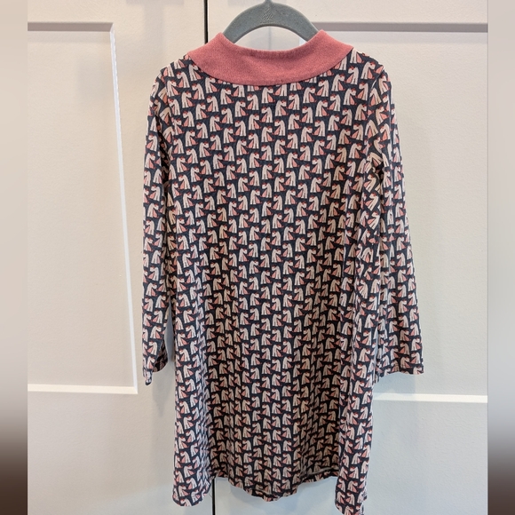 TEA Collection Girls Pink and Blue Unicorn Print Swing Dress Size 8 - Picture 4 of 6